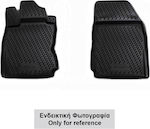 Novline Front Mats Tray Type 2pcs from Rubber for Citroen Berlingo Black