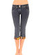 Wr.Up Damen Stoff Capri Hose Push Up Marineblau