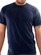 Apple Boxer Men's Short Sleeve Undershirt Navy Blue