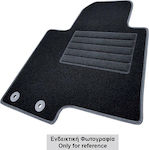 Cik Set of Front and Rear Mats 4pcs from Carpet for Nissan Qashqai+2 10/2008-2014 Black