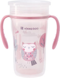 Kikka Boo Cănuțe pentru Copii și Bebeluși Sippy Cup 360° din Plastic Roz 1buc 300ml pentru m+