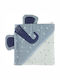 Trixie Baby Bath Towel Hooded Mrs Elephant Gray 75x75cm