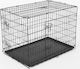 Pawhut Dog Wire Crate with 2 Doors Folding Metal Pet Transport Cage 76x53x57 cm. 76x53x57cm
