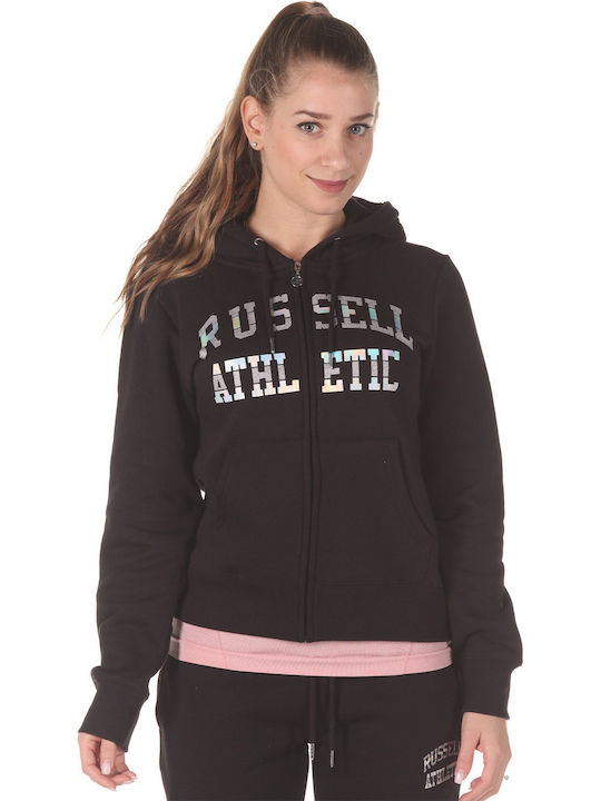 Russell Athletic Women's Hooded Cardigan Black A9-103-2-099