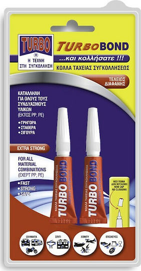 Turbo Bond 3gr & Bond Gel 3gr Ξυλόκολλα Διάφανη 6gr