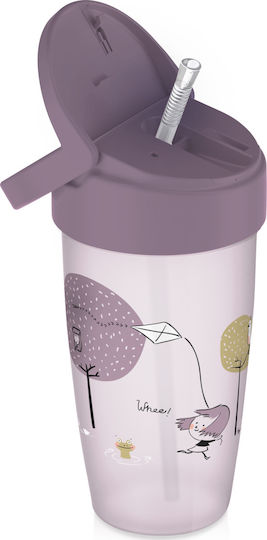 Lovi Baby Παιδικό Ποτηράκι "My Straw" από Πλαστικό Μωβ 350ml για 14m+