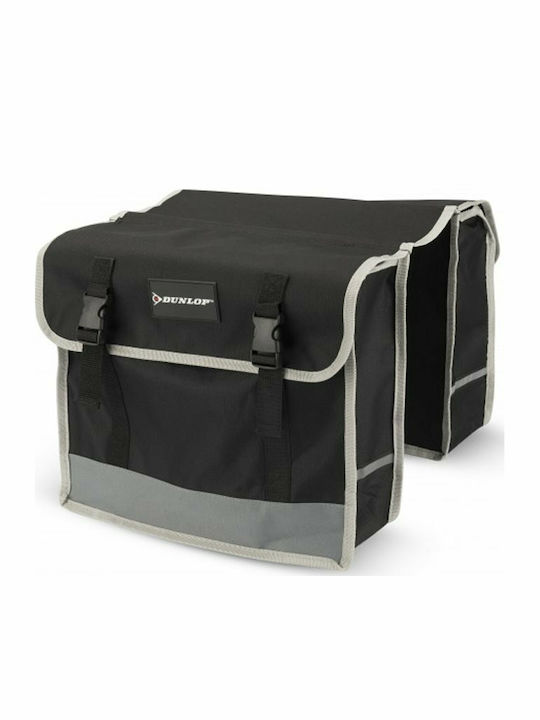 Dunlop Doppeltes Fahrradtaschen Rack Bag 13lt Schwarze