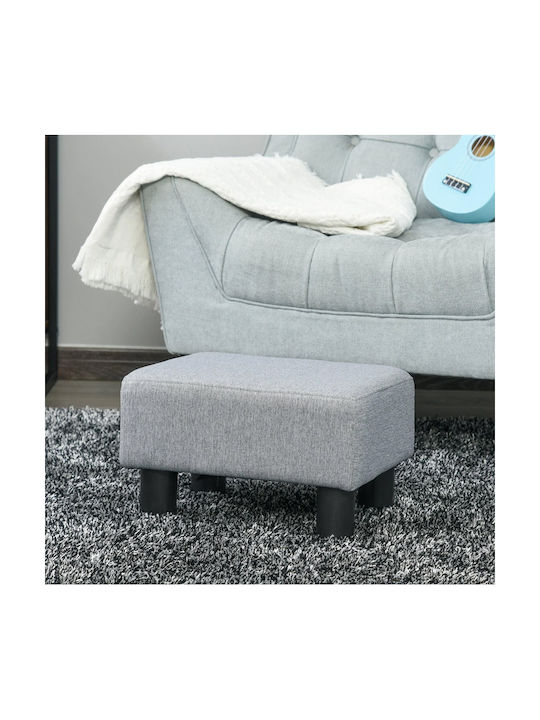 Fabric Upholstered Gray Footstool 40x30x24cm