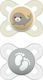 Mam Orthodontic Silicone Pacifiers for 0-2 months Start Seal White 2pcs