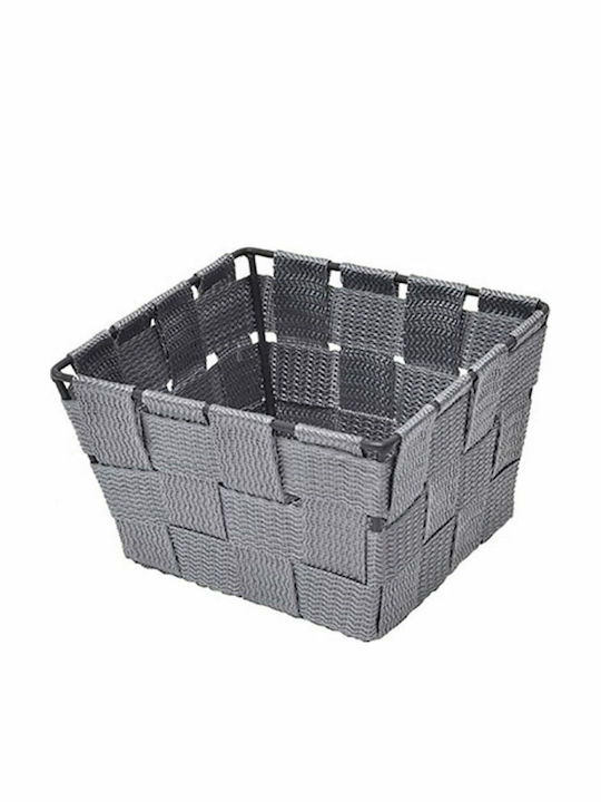 Coș de Depozitare Plastic Gri 14x14x9cm 1buc