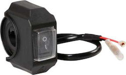 Lampa Мотоциклетен превключвател Мотоциклетен превключвател на кормилото 12V 6A, водоустойчив с диаметър 22>32мм, 52X26мм