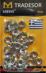 Nut 6mm 30pcs Σετ Παξιμάδια