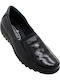 Emanuele Leather Women's Moccasins in Black Color