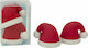 Trend Haus Eraser Set for Pencil and Pen Xmas Hats 1pcs Red