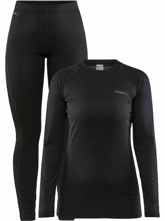 Craft Core Warm Baselayer Σετ Ισοθερμικών Μαύρο Craft Core Warm Baselayer Σετ Ισοθερμικών Μαύρο