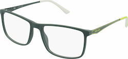Police Neon JR5 Kids Acetate Prescription Eyeglass Frames Green VK084 095G