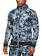 Leone Men's Sweatshirt Jacket with Hood and Pockets Gray