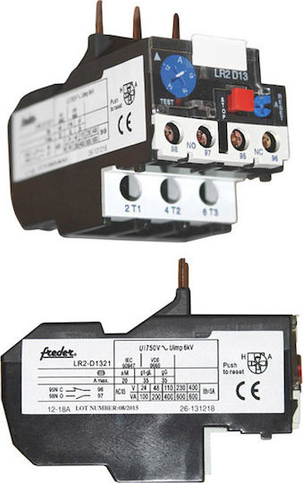 Adeleq Siguranță termică Comutator Industrial Termic pentru releu de putere de la 4,7KW la 7,5KW cu interval de ajustare 12A la 18A 26-131218