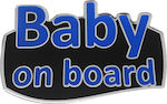 Race Axion Σήμα Baby on Board Με Αυτοκόλλητο 18,7x11,9 cm Blue