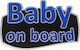 Race Axion Baby an Bord Schild mit Aufkleber Blau ΑΥΤ.BABY/4-RXCCA