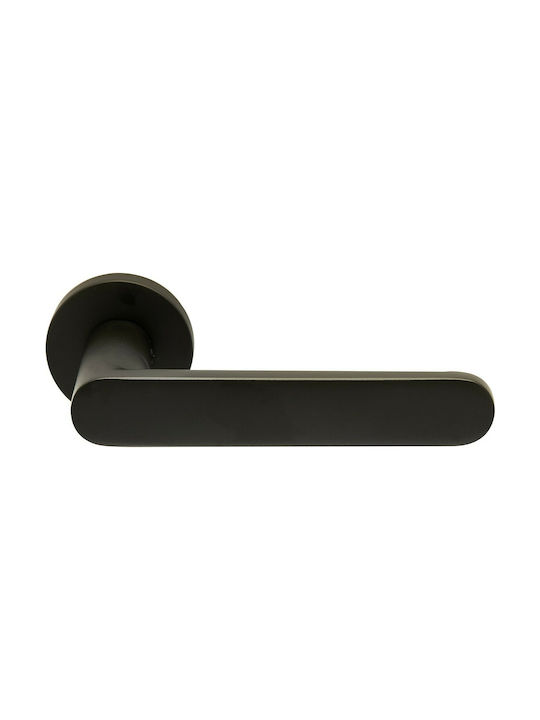 Zogometal Lever Middle Door with Rosette Pair with Rosette Black