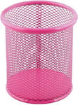 Metal Pencil Case in Pink Color 9x10cm.