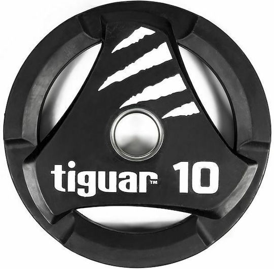 Tiguar Set Discuri De Tip Olimpic Cauciucate 1 x 10kg Φ50mm cu Mânere