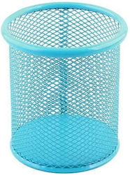 Metallic Pencil Holder in Light Blue Color 9x10cm