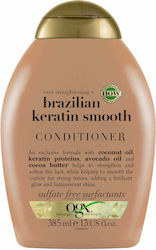 OGX Brazilian Keratin Smooth Conditioner Αναδόμησης/θρέψης για Όλους τους Τύπους Μαλλιών 385ml