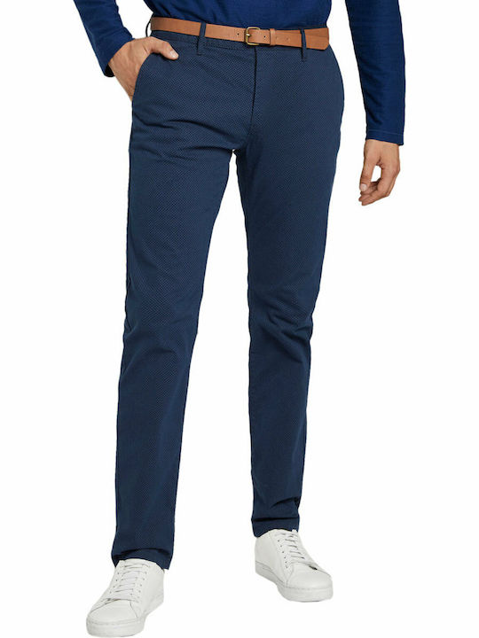 Hose Chino Elastisch in Schlanker Passform Marineblau