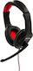 Ovleng OV-P1 Over Ear Gaming Headset with Connection 3.5mm Black/Red