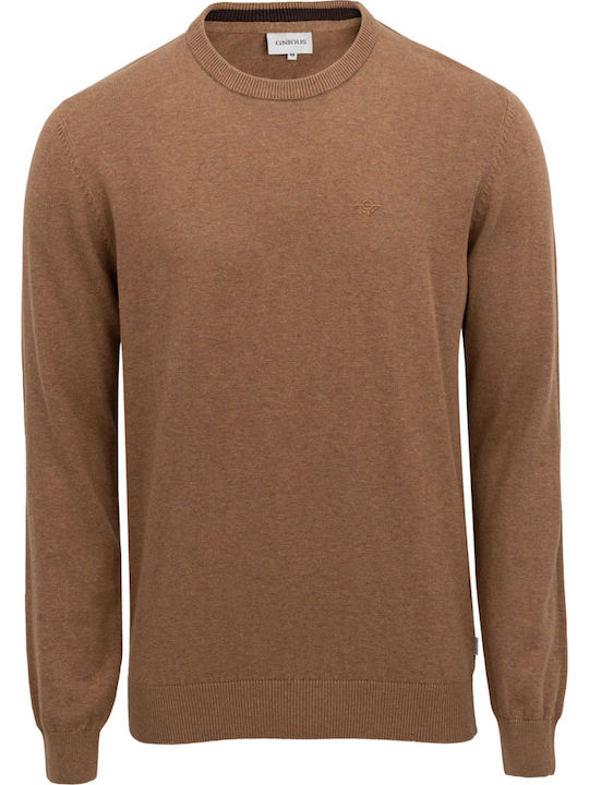 Gnious Langarm-Pullover Camel