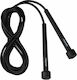 Avento PVC Adjustable Jump Rope with Ball Bearings Black 2.8m