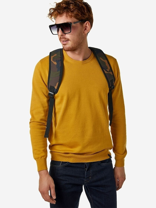 Brokers Jeans Ανδρικό Πουλόβερ Μακρυμάνικο Mustard