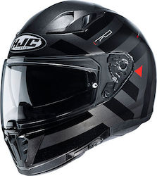 HJC I70 Watu Full Face Helmet with Pinlock and Sun Visor 1500gr MC5 Black / Grey