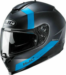 HJC C70 Eura MC2 Black / Blue Κράνος Μηχανής Full Face 1500gr με Sunvisor