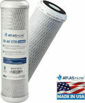 Atlas Filtri Upper and Lower Counter Water Filter Replacement from Activated Carbon 10" CB-AF CTO SX 5 μm 2pcs