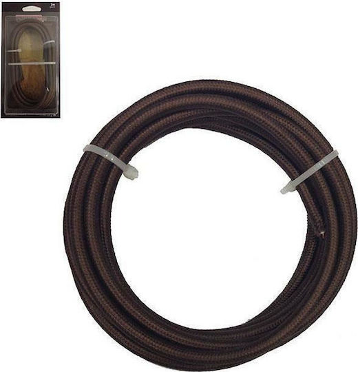 Eurolamp Fabric Cable 2x0.75mm² 3m in Black Color 3m 850-13310