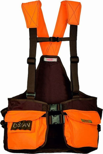 Dispan Hunting Vest Hunting Vest with Straps Orange/ Brown Orange