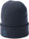 Beanie Ανδρικός Σκούφος με Rib Πλέξη σε Navy Μπλε χρώμα
