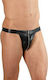 Svenjoyment Underwear Shiny Wetlook Panty with Zip Black
