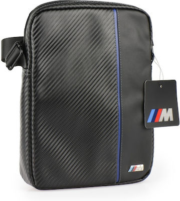 BMW Stripe Τσάντα Υφασμάτινο Μαύρο/Μπλε (Universal 10")