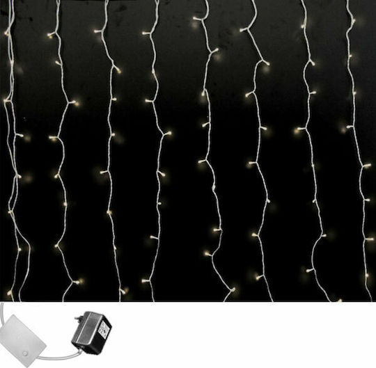 300 Λαμπάκια LED 1.5μ. x 250εκ. Φυσικό Λευκό τύπου Κουρτίνα