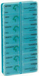 Natural Products Wöchentlich Pill Organizer with 14 Compartments in Blau color 43195 1Stück
