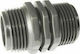 Palaplast 3301/0202 Fiiting Gas Nipple with Male-Male Thread 19mm