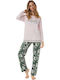 Minerva Winter Women's Pyjama Set Cotton Pink Hope