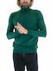 Tailor Made Knitwear Men's Long Sleeve Sweater Turtleneck Green