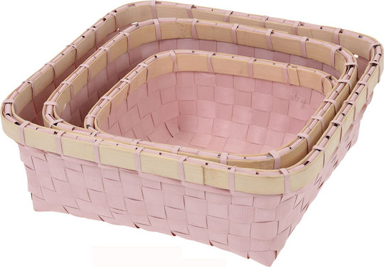 Aufbewahrungskorb Korbweide Rosa MA2000070 3 Stück