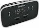 Aiwa Tabletop Digital Clock with Alarm & Radio CRU-19BK