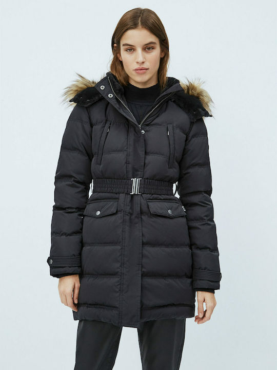 Pepe Jeans Moli Women's Long Puffer Jacket for Winter with